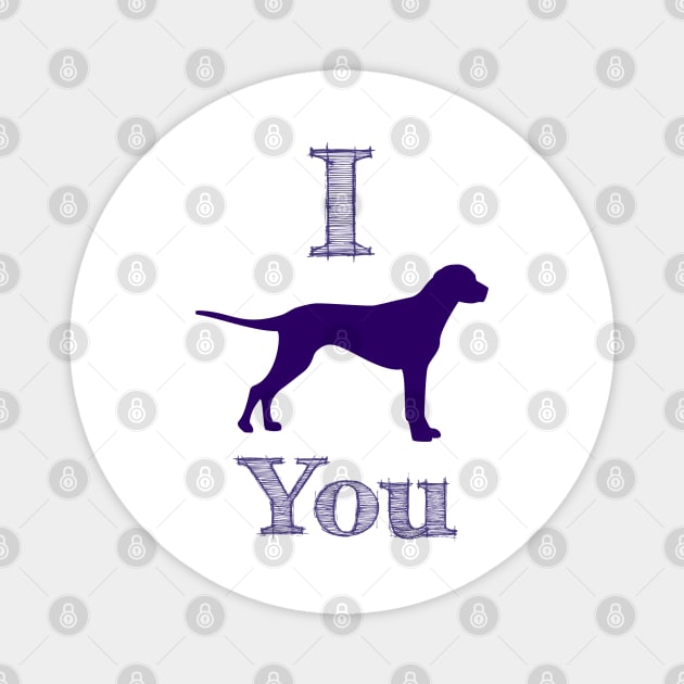 Dog Love Valentine Magnet by ArtFromK